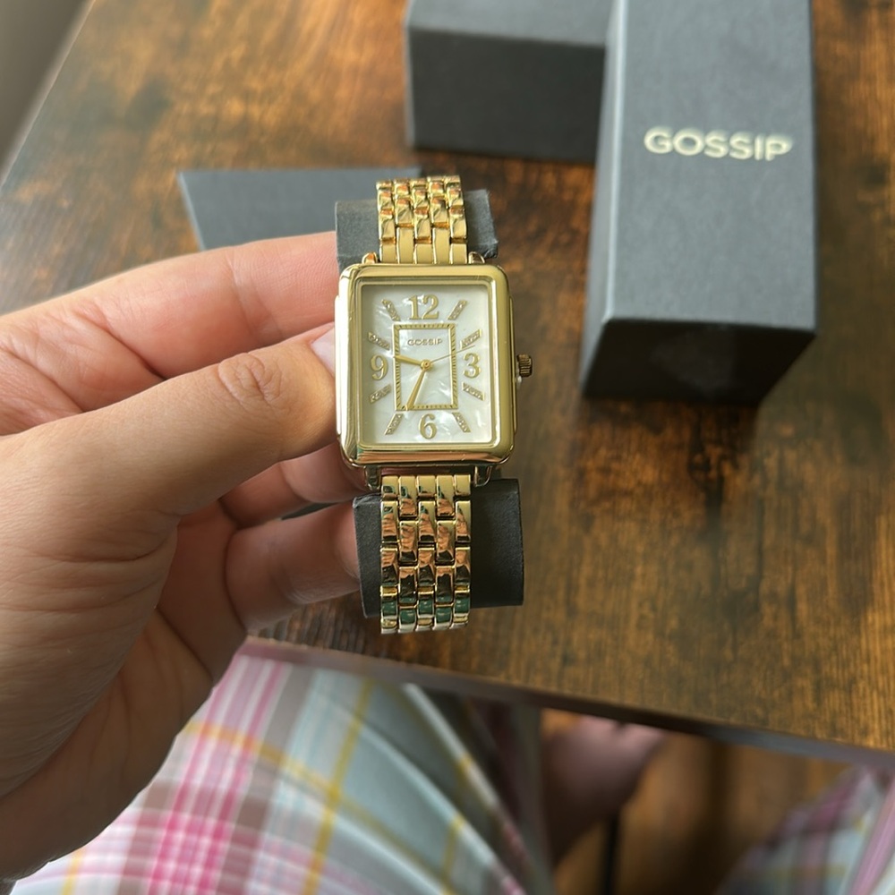 Gossip Two-Tone Rectangular Watch - Picture 2 of 6